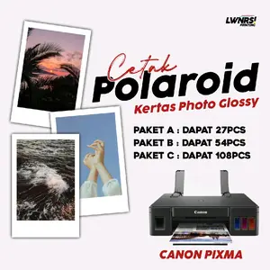 Cetak Polaroid 25+2foto, 50+4foto, 100+8foto kertas tebal