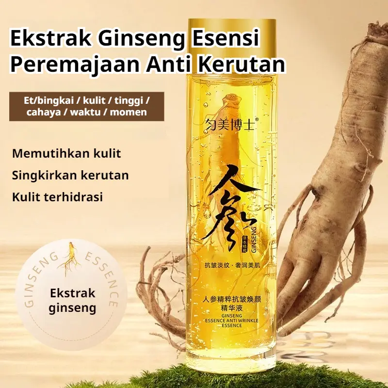 Ginseng Serum Hydrating Esensi 120ML Anti Kerut Serum Ginseng Hydrating Anti Aging Serum Wajah Kulit Wajah Glowing Soothing Anti Serum Collagen 0