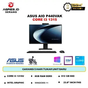 ASUS AIO P440VAK I3 1315 8GB 512GB W11+OHS 23.8FHD BLACK RESMI