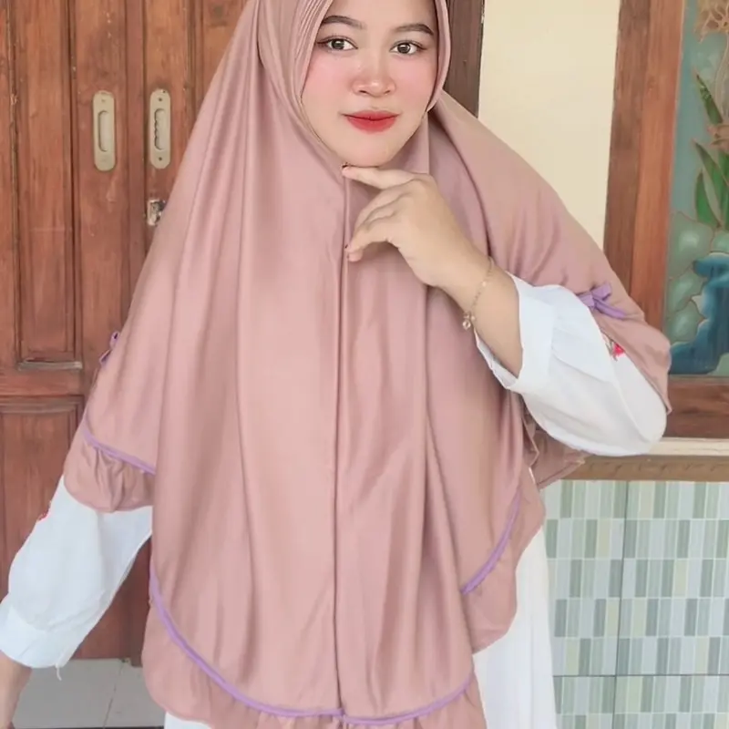 COD Hijab jumbo murah pita samping#zhiadhiazcollection Dewasa Lembut Nyaman Muslim Kerudung Instan Plum Blossom Jade White Khimars South Red Agate Olive M Pink premium cuci kering rouge Brown Mesin Dicuci Wine Casual Beige wollycrepe silver bergo waffle z 3