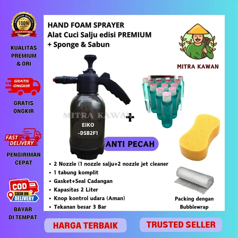Foam sprayer 2 liter 2 nozzle Alat cuci salju kendaraan 4