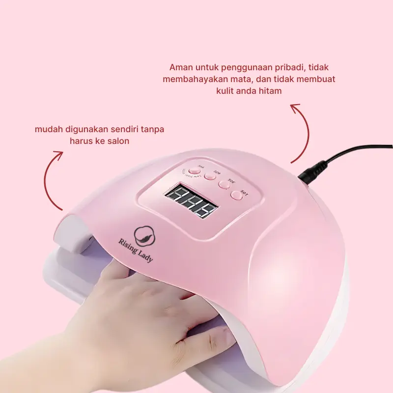 Rising Lady UV LED Nail Lamp 120Watt / Lampu UV Gel Nail Art 120Watt/54Watt / Lampu Pengering Kutek Gel Kuku Tangan Kaki / Lampu Pengering Gel Polish for Nail Art 1