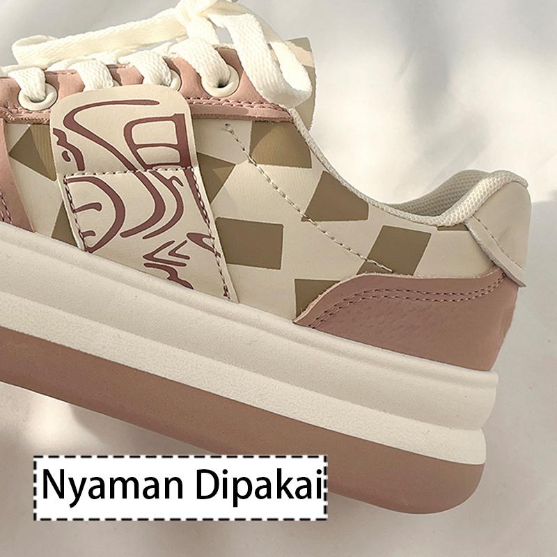 Beeyoo Sneakers Wanita Casual Sepatu Kets Korea Style Fashion Trendy New Fashion Wanita Karet Olahraga WK126 Pink Shoes Cewek Beeyoo Sneakers Wanita Casual Sepatu Kets Korea Style Fashion Trendy New Fashion Wanita Karet Olahraga WK126 Pink Shoes Cewek