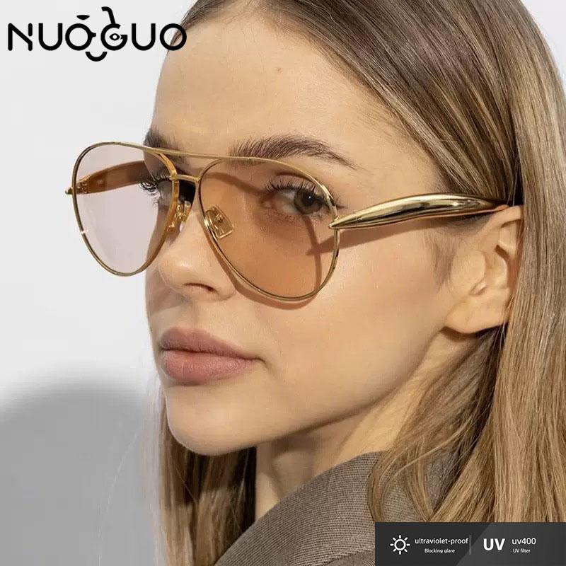 Kính Râm Gọng Lớn Kim Loại Thời Trang Châu Âu Và Mỹ Phong Cách Punk Chống Tia Cực Tím Hàng Mới Về