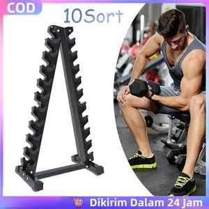 10 Pairs Dumbbell Rack Rak Barbel Vertical Stand Holder Penyimpanan Dumbell Home Gym Equipment