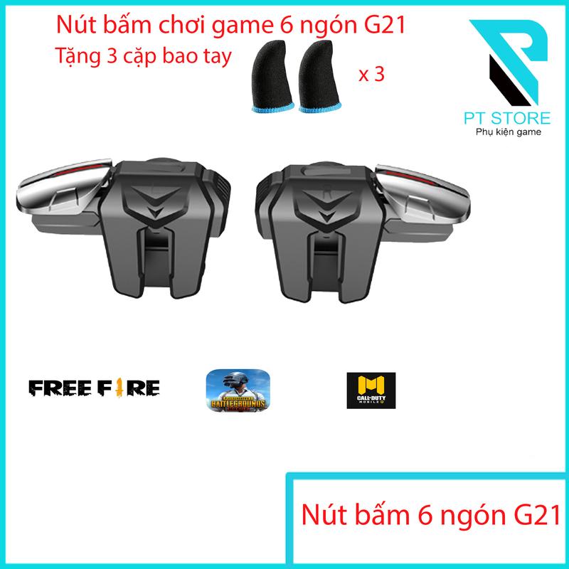   SIÊU PHẨM 6 NGÓN  Nút Hỗ Trợ Chơi Game PUBG Mobile FF COD... 6 Ngón G21 phiên bản mới 2024 