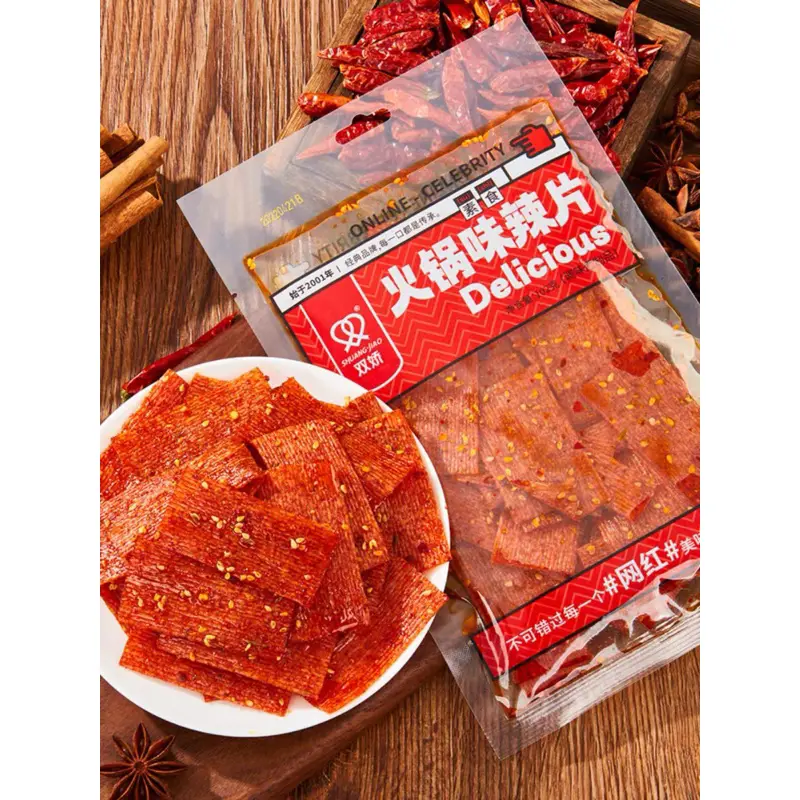 Shuang Jiao Delicious 102 gram Spicy  Delicious 102gr Snack Pedas 4