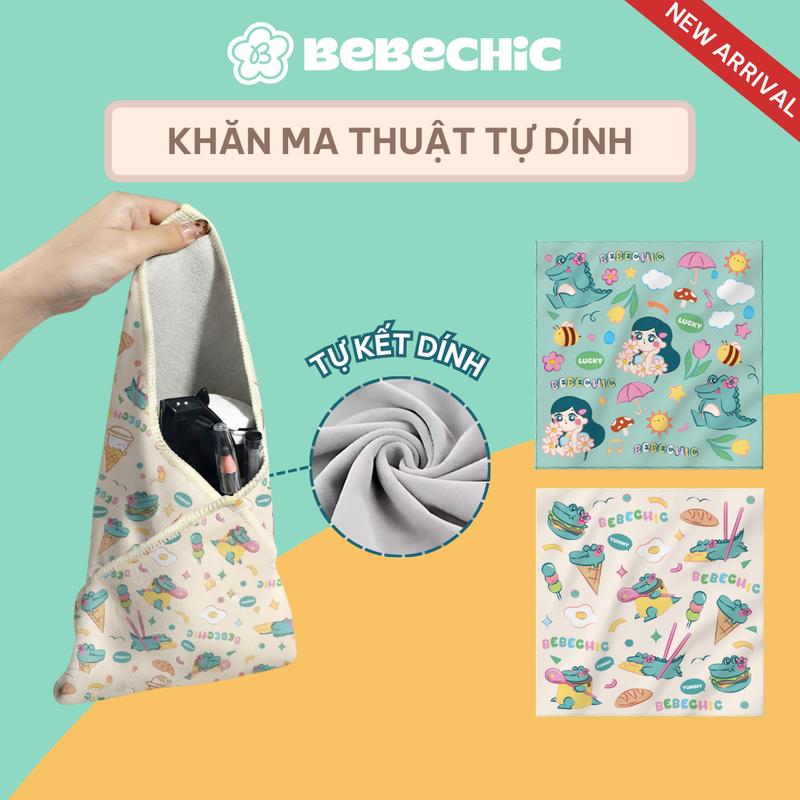 Nhiều Mẫu Khăn Ma Thuật Tự Dính BEBECHIC Túi Vải Xếp Gấp Gọn Tiện Lợi Đa Năng