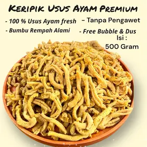 KERIPIK USUS AYAM CRISPY PREMIUM 500 Gram Food Snack