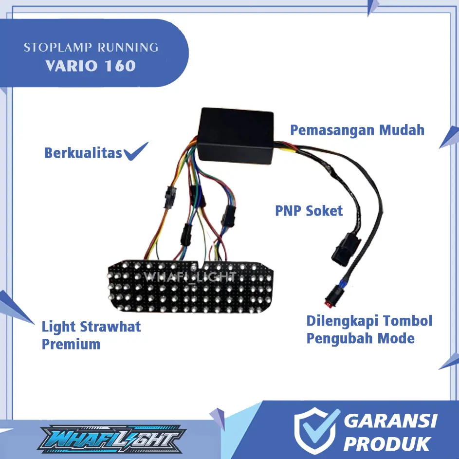 Stoplamp Running | Paket Lengkap Vario 160 10 mode (Otomatis / Manual) - PNP