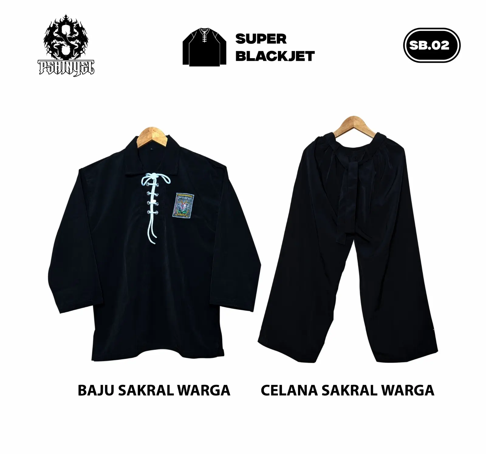 Super Blackjet Sakral Psht Super Jetblack Original Halus Murah Set Atasan Celana Baju Sakral Warga Celana Sakral Warga