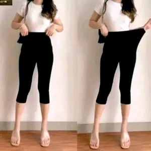 LEGGING KAOS 3/4 SOFT RAYON- Legging Pendek Bawah Lutut- Celana Wanita Tebal Nyaman