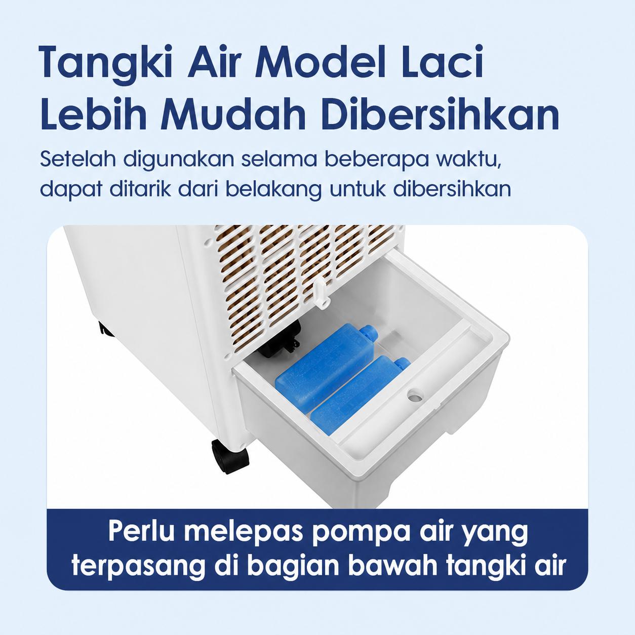 [KANAZAWA]Pendingin udara portabel multifungsi, tangki air berkapasitas besar, jarak hembusan 12 meter, tiga tingkat kecepatan angin, roda yang dapat dipindahkan, cocok untuk rumah dan kantor, berkualitas baik, tahan lama, hemat energi, aman dan nyaman