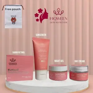 HIQWEEN BUNDLING KOMPLIT Sabun Retinol Sunscreen Day Cream Night Gel Wajah Kosmetik Skin Nutrition