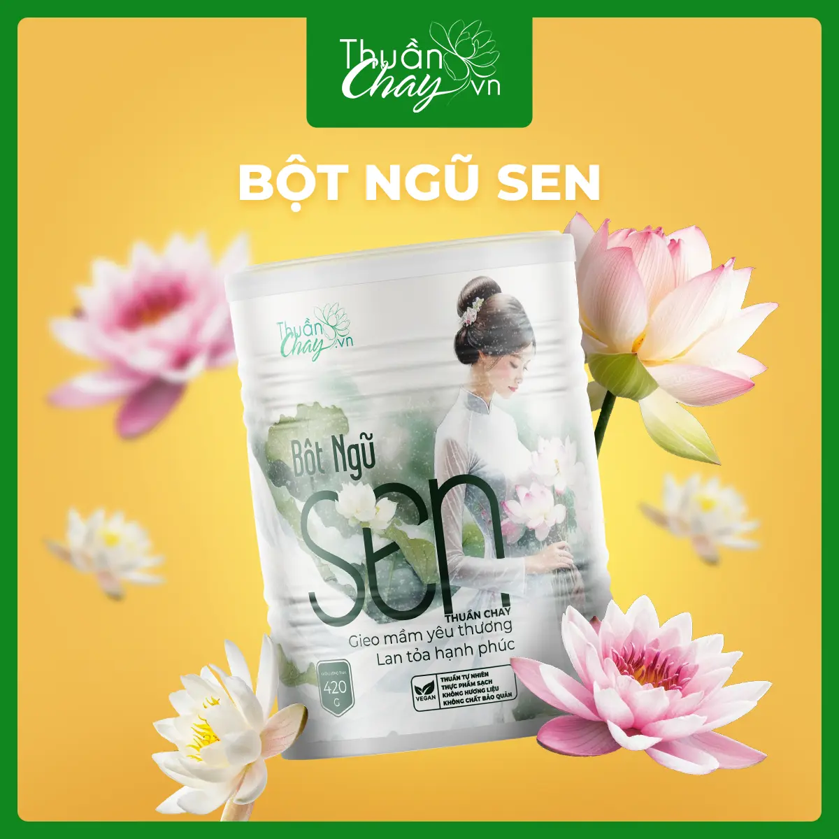 Bột Ngũ Sen Tự Nhiên 420g Không Chất Bảo Quản Thuần Chay Sản Phẩm Tự Nhiên Xuất Xứ Việt Nam