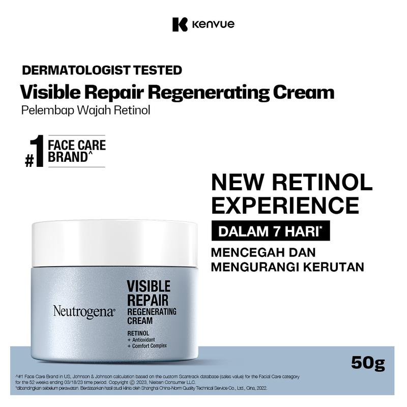 NEUTROGENA Visible Repair Regenerating Cream 50g -  Facial Moisturizer - Skincare Retinol Anti Aging 1
