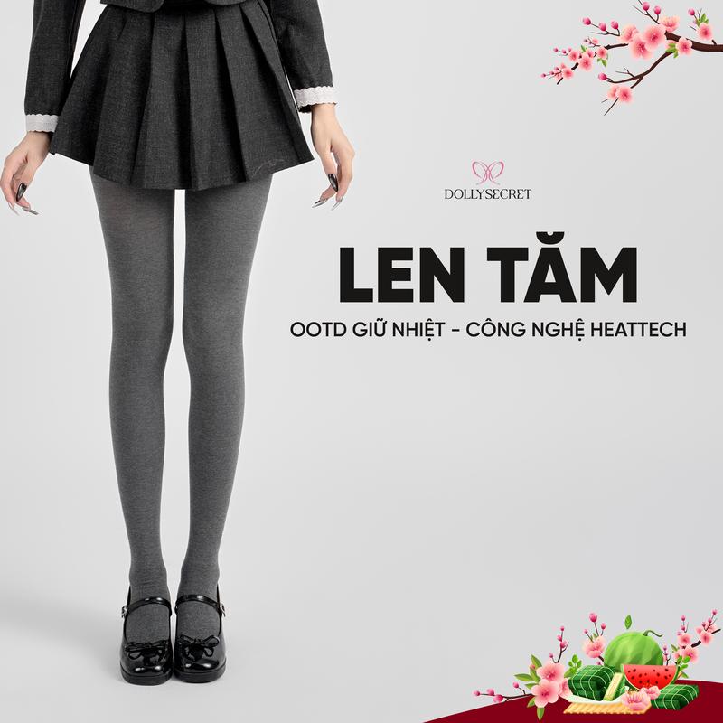   BH 1 ĐỔI 1  Quần Tất Len Tăm OOTD Giữ Nhiệt DOLLYSECRET Công Nghệ Heattech T54 