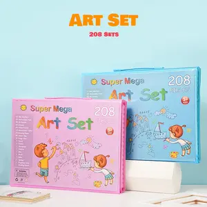 Crayon Art Set 208 Pcs Pensil Warna Lengkap Alat Lukis Anak Krayon Anti Air Mainan Edukasi Anak Alat Mewarnai Lengkap