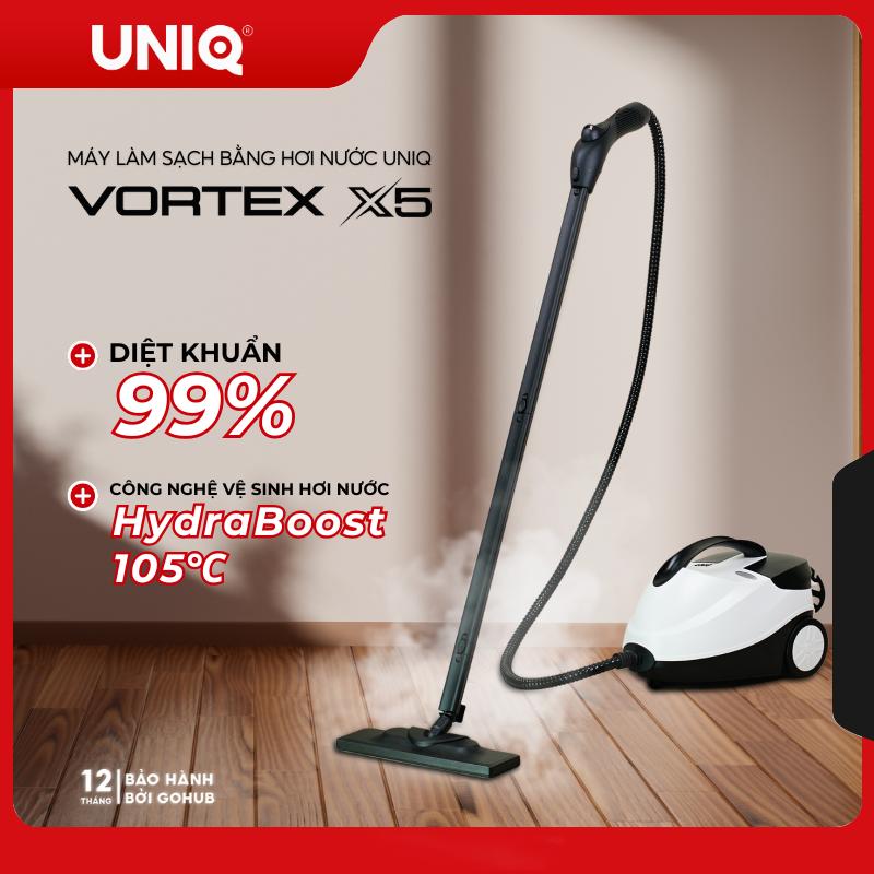  Máy vệ sinh hơi nước nóng UNIQ Vortex X5 2000W 1.5L xịt rửa lau nhà đa năng khử trùng diệt khuẩn nội thất ô tô bếp sofa 