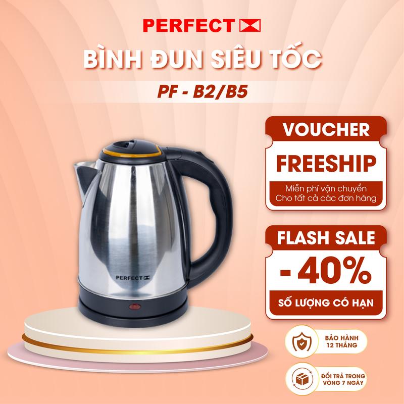 Bình Đun Siêu Tốc Perfect PF-B2 B5 1500W - Hàng chính hãng - Bảo hành 1 năm Đun Nước Bình Đun Nước Ấm Siêu Tốc ấm đun siêu tốc đun sôi nhanh bình đun nước