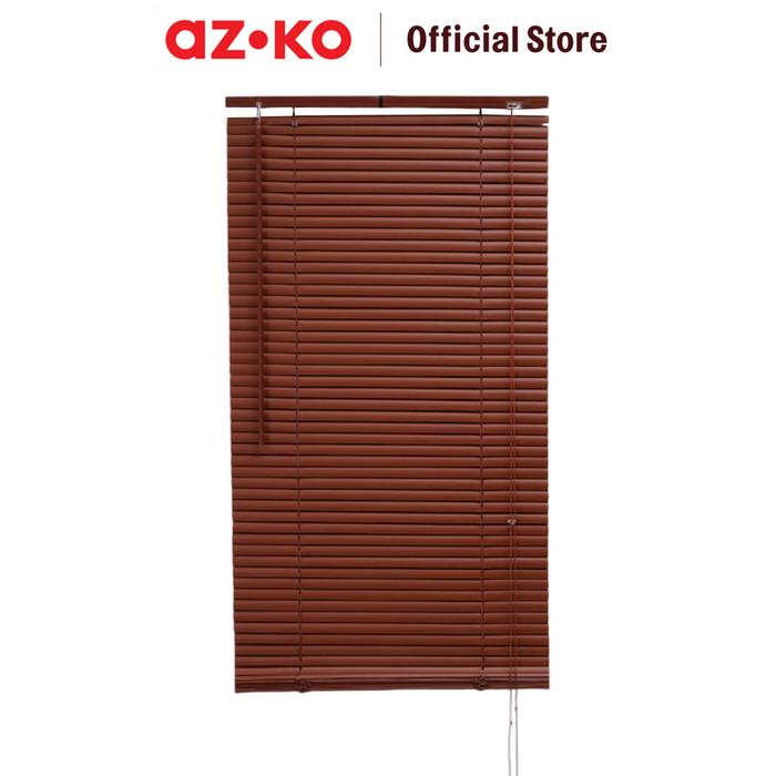 Gambar AZKO Forhom Venetian Blind 40x180 cm 25 mm - Cokelat Teak Blind Horizontal Kerai Jendela Blinds Slat Tirai Blinds dari AZKO Indonesia Kota Administrasi Jakarta Barat Tokopedia