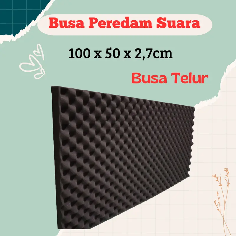 Busa Peredam Suara - Acoustik Foam - Busa Telur Mini - Egg Foam 100 x 50 x 2,7 CM 4