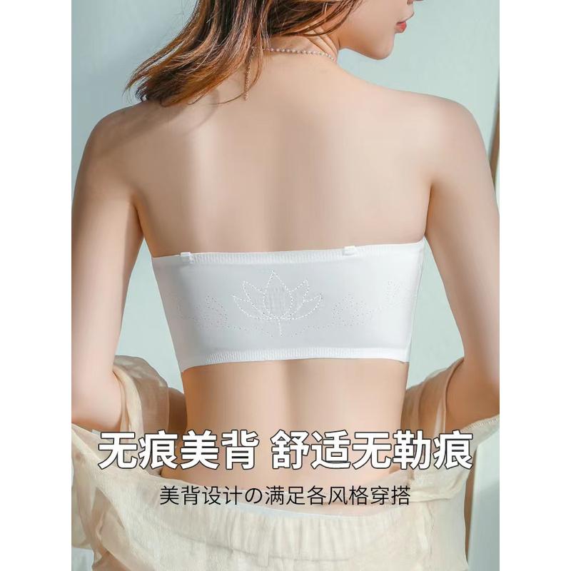 Product Introduction of 2022 summer new arrival front button push-up bra non-slip tube top strapless invisible bra women's bottoming chest wrap 31