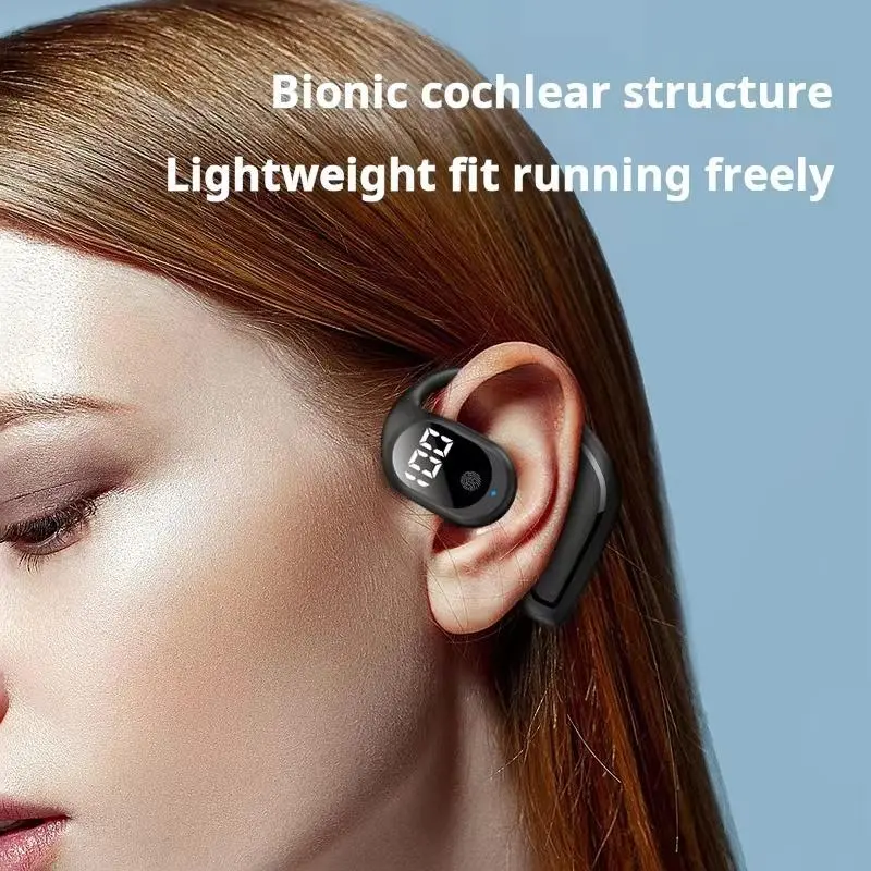 Tai Nghe Không Dây Bluetooth, FN98, Một Tai, Thiết Kế Thời Trang, Cảm Ứng, Màn Hình Kỹ Thuật Số LED 5.3, Nút Tai Giảm Tiếng Ồn, Tai Nghe Nhạc Bluetooth TWS, Thời Lượng Pin Dài 20 Giờ 1