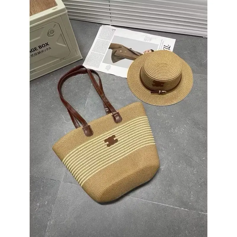 COMBO MŨ VÀ TÚI hình chữ X siêu sang đi biển,đi làm (có tách rời mũ và túi) 8
