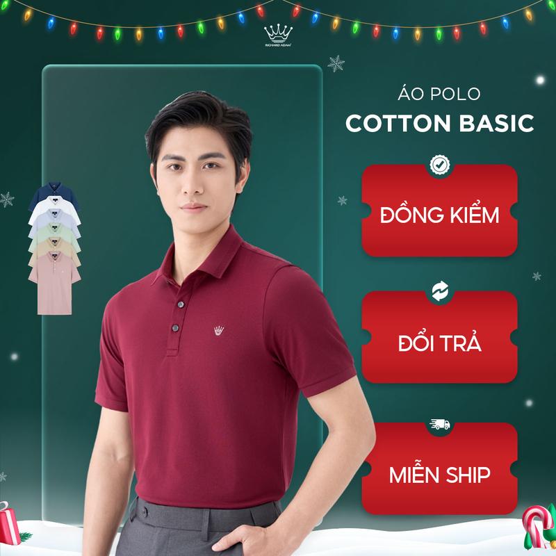Áo thun polo the thao cho nam RICHARD ADAM Chính Hãng Cao Cấp ngắn tay vải premium cotton xịn vải cá sấu mát co giãn tốt bền màu thoáng khí Thấm Hút Mồ Hôi nhiều màu dễ phối quần áo polo đỏ đơn giản hiện đại sang trọng PL010621