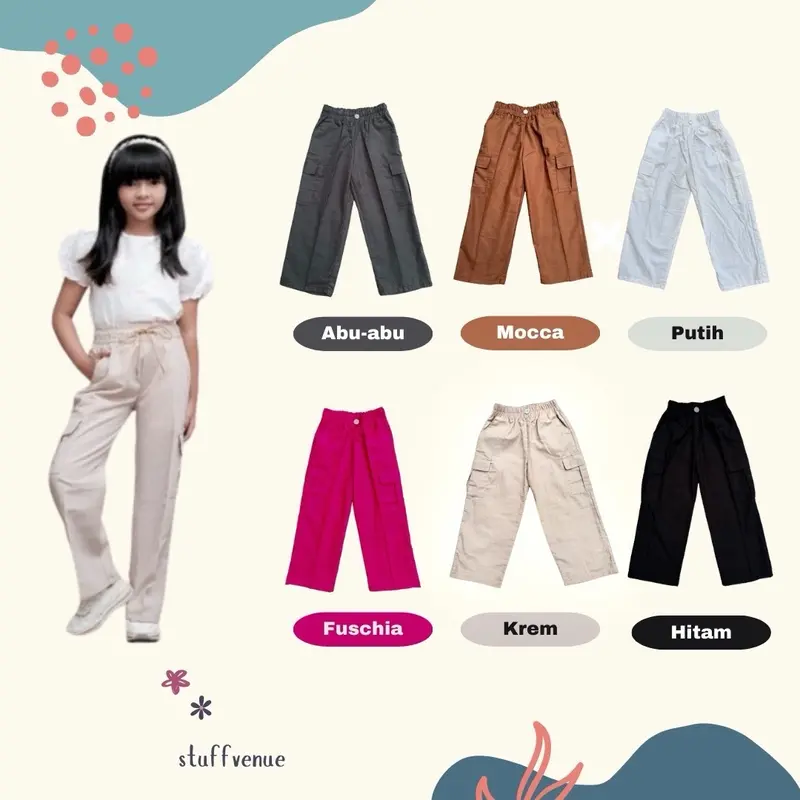 Celana Cargo Anak Perempuan Fashion - Harga 30rb an 0