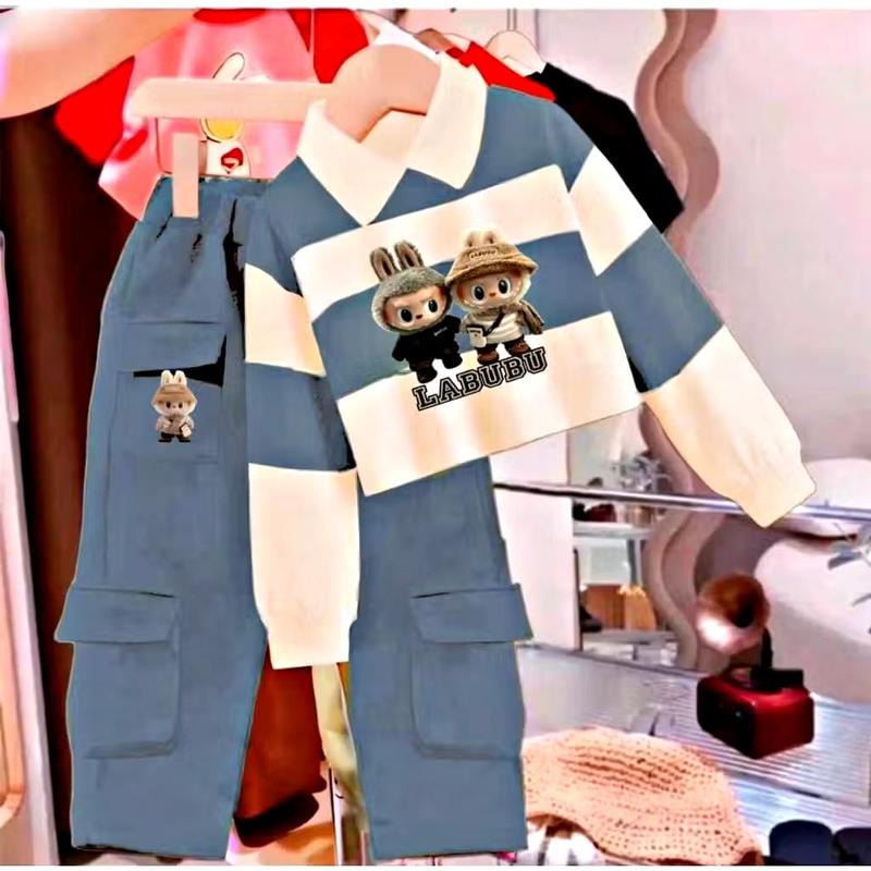 Product Introduction of SETELAN CARGO CROP TOP KRAKTER LABUBU VIRAL TERBARU SET LABUBU ANAK PEREMPUAN TERLARIS 1-10 TAHUN BAJU ANAK ANAK PEREMPUAN TERMURAH Parsel 12