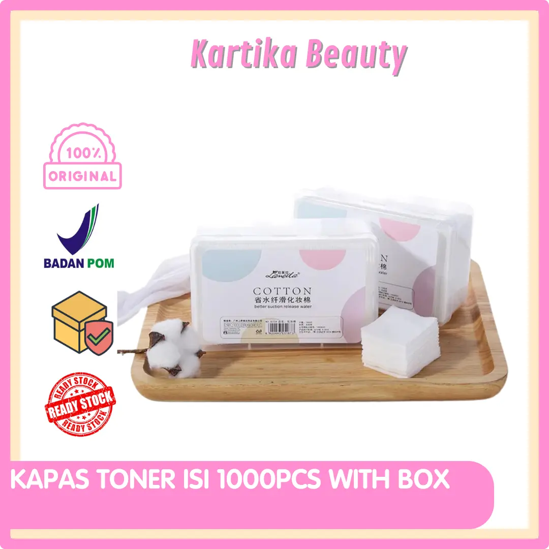 KAPAS TONER ISI 1000PCS KAPAS TIPIS COTTON PAD