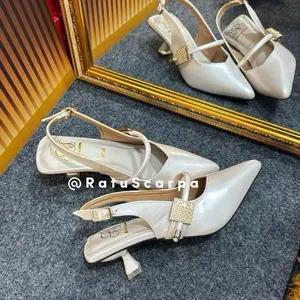37. Ratu Scarpa – Heels 5cm Glossy Baldu | Formal & Daily | Anti Slip, Tumit Import