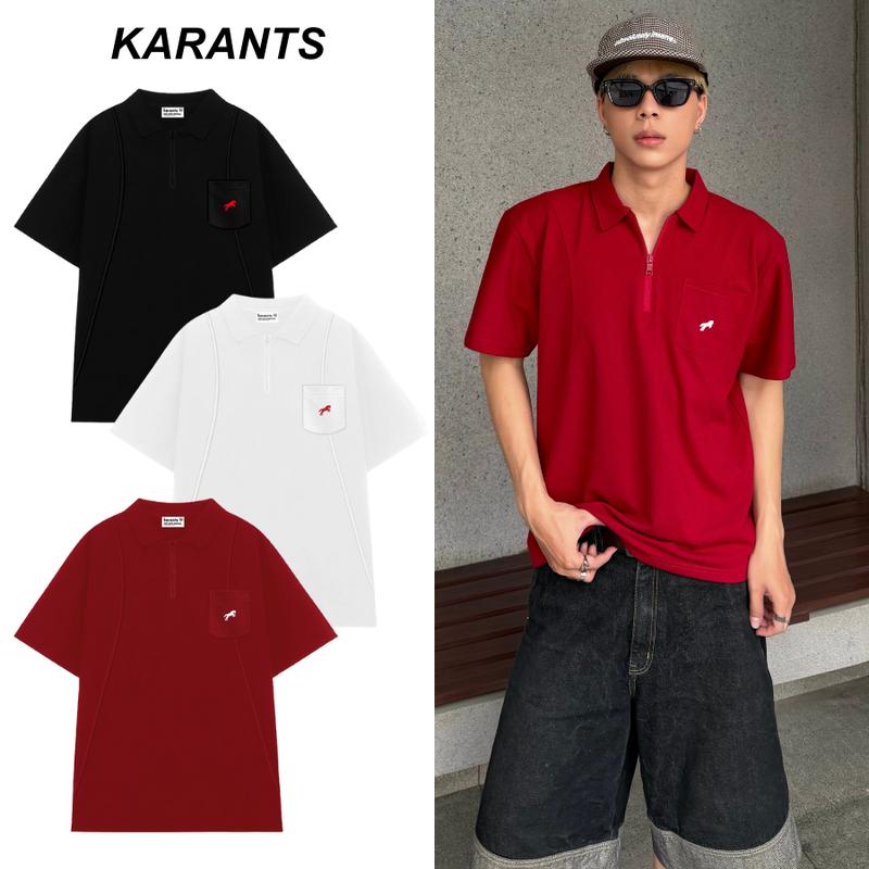  BST Tết 2026  Karants Áo Polo Oversize Tết Horse Khoá Kéo Túi Hộp Chi Tiết In Sắc Nét Local Brand Streetwear - KR307 