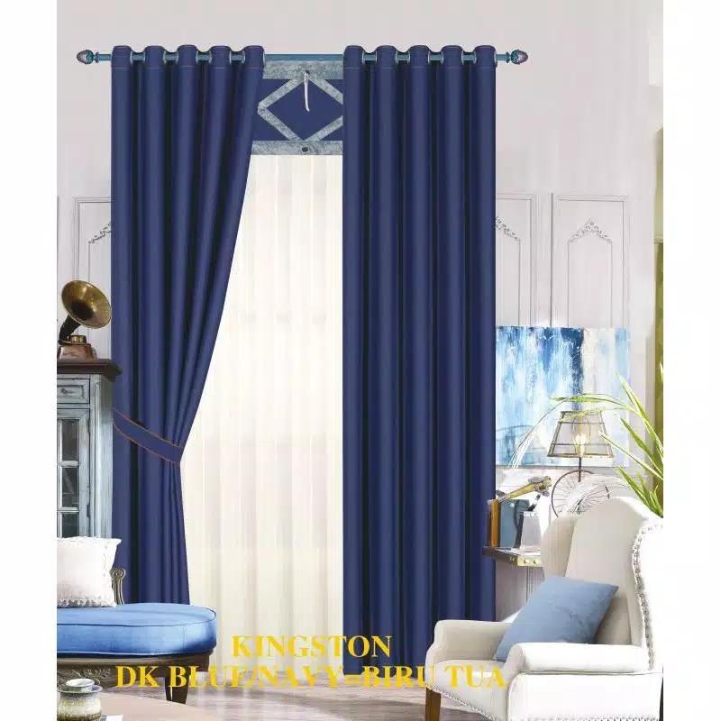 gorden minimalis embos polos Jendela Pintu Tali Curtain 1