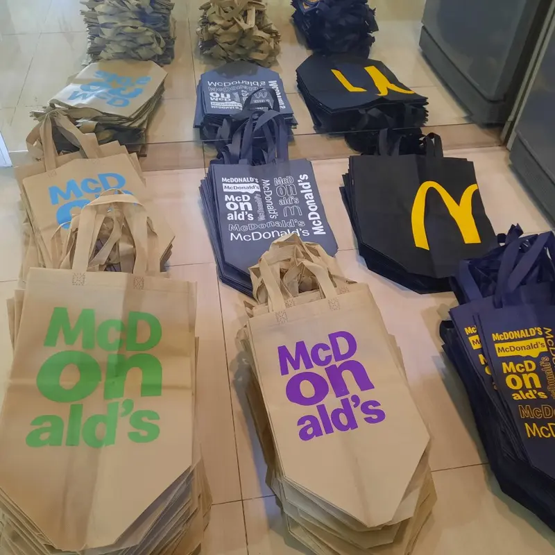 Tas mcdonald terbaru Tote bag shopping bag mcd 24 x 30 x 20 cm - original Hitam Pink Wanita Totebag Cewek 3