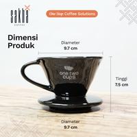 Gambar V60 Coffee Dripper Coffe Maker Filter Saringan Kopi Manual Brew - Hitam dari Sakha Coffee Bali Kota Denpasar 3 Tokopedia