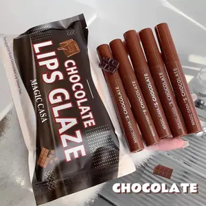 Magic Casa (5 Pcs) Lips Glaze Cokelat Set Lip Gloss Matte Lipstik Matte Tahan Lama Waterproof - DevineBeauty 33