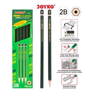 1Pcs Joyko Pensil 2B P-88 Alat Tulis Ujian Hexagonal 17.5 x 0.8 cm Lulus Uji Komputer Cocok untuk Sekolah