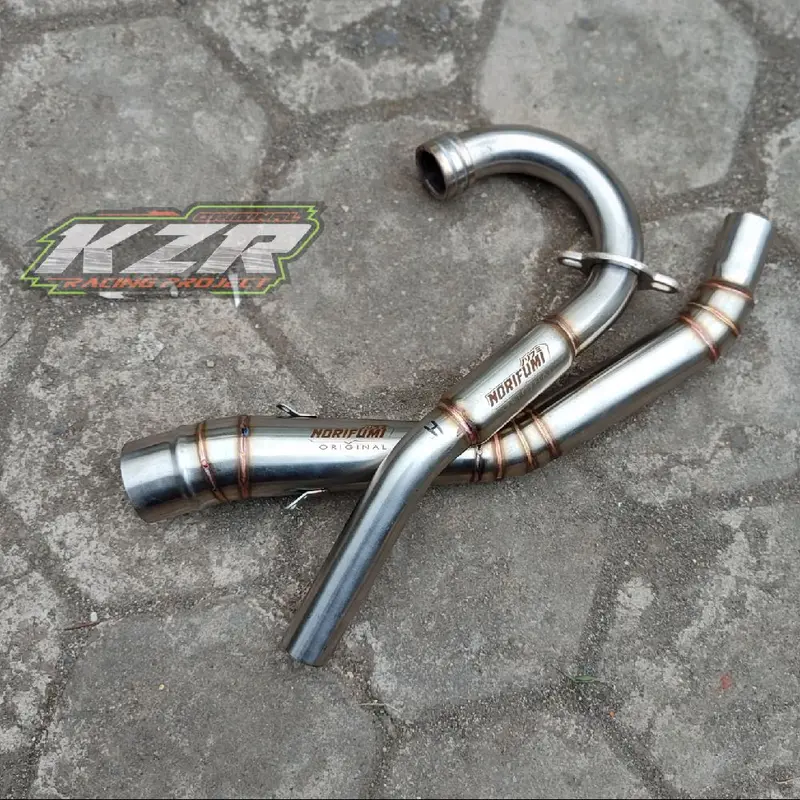 Leher knalpot pipa header knalpot inlet 50 pemasangan pnp klx 150 crf 150l dtracker wr 155 Motorcycle 4
