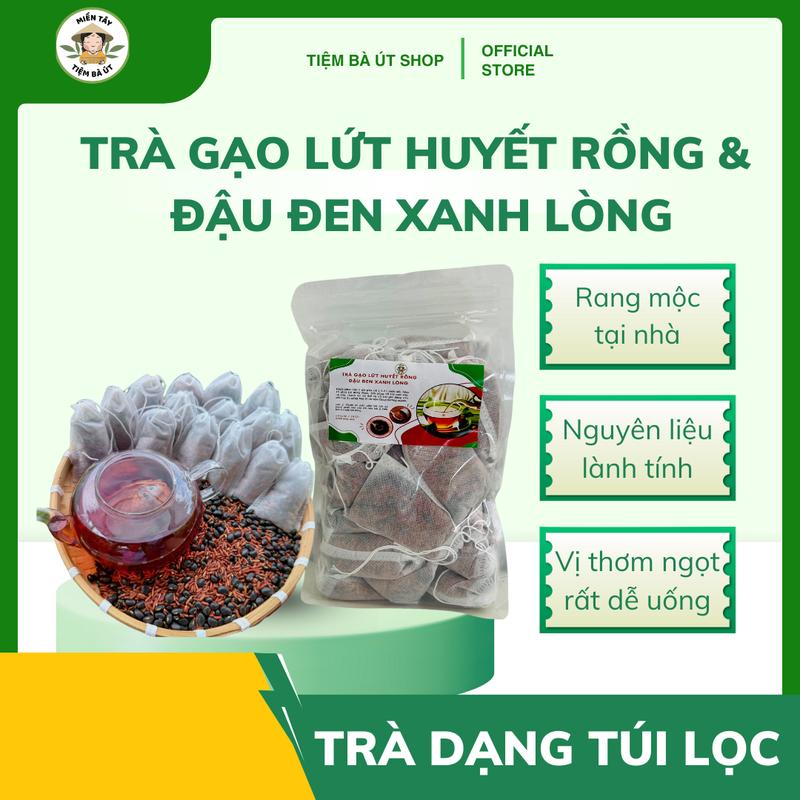 [ TRÀ LỢI SỮA ] TRÀ GẠO LỨT HUYẾT RỒNG + ĐẬU ĐEN RANG MỘC