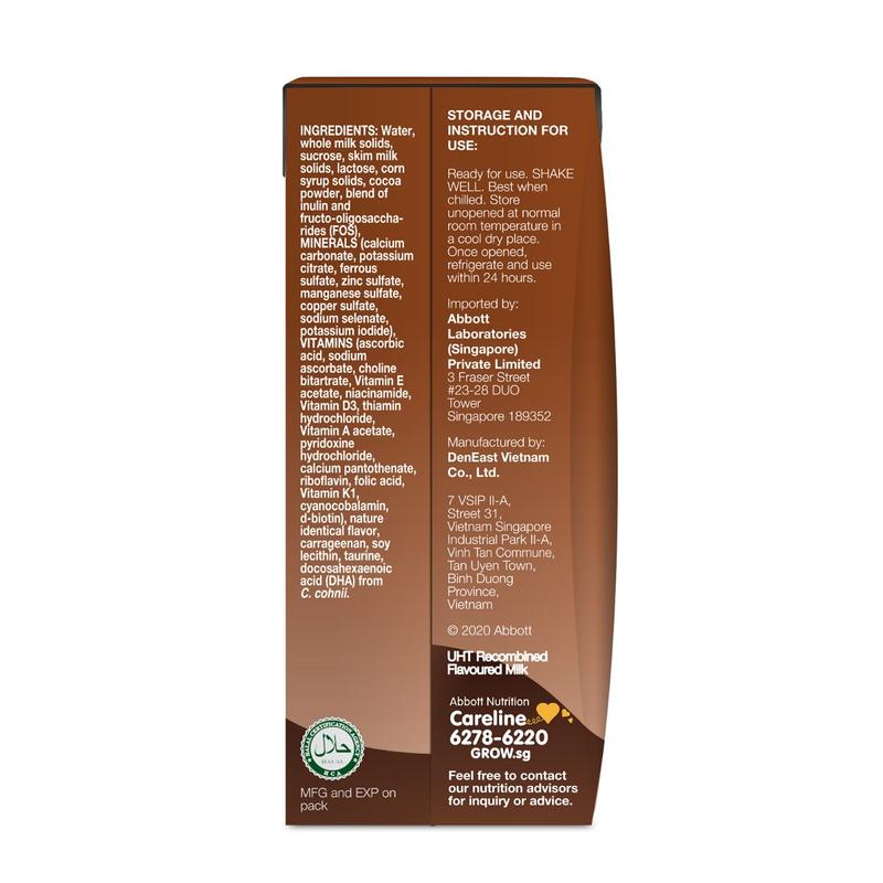 [Bundle of 2] GROW Growing Up Milk for Kids - Ready-To-Drink Chocolate (3 - 12 years) - 4x180ml 3