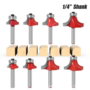 Mata Profil Kayu Round Over Mata Router Gagang 1/4 (6.35mm) untuk Trimmer