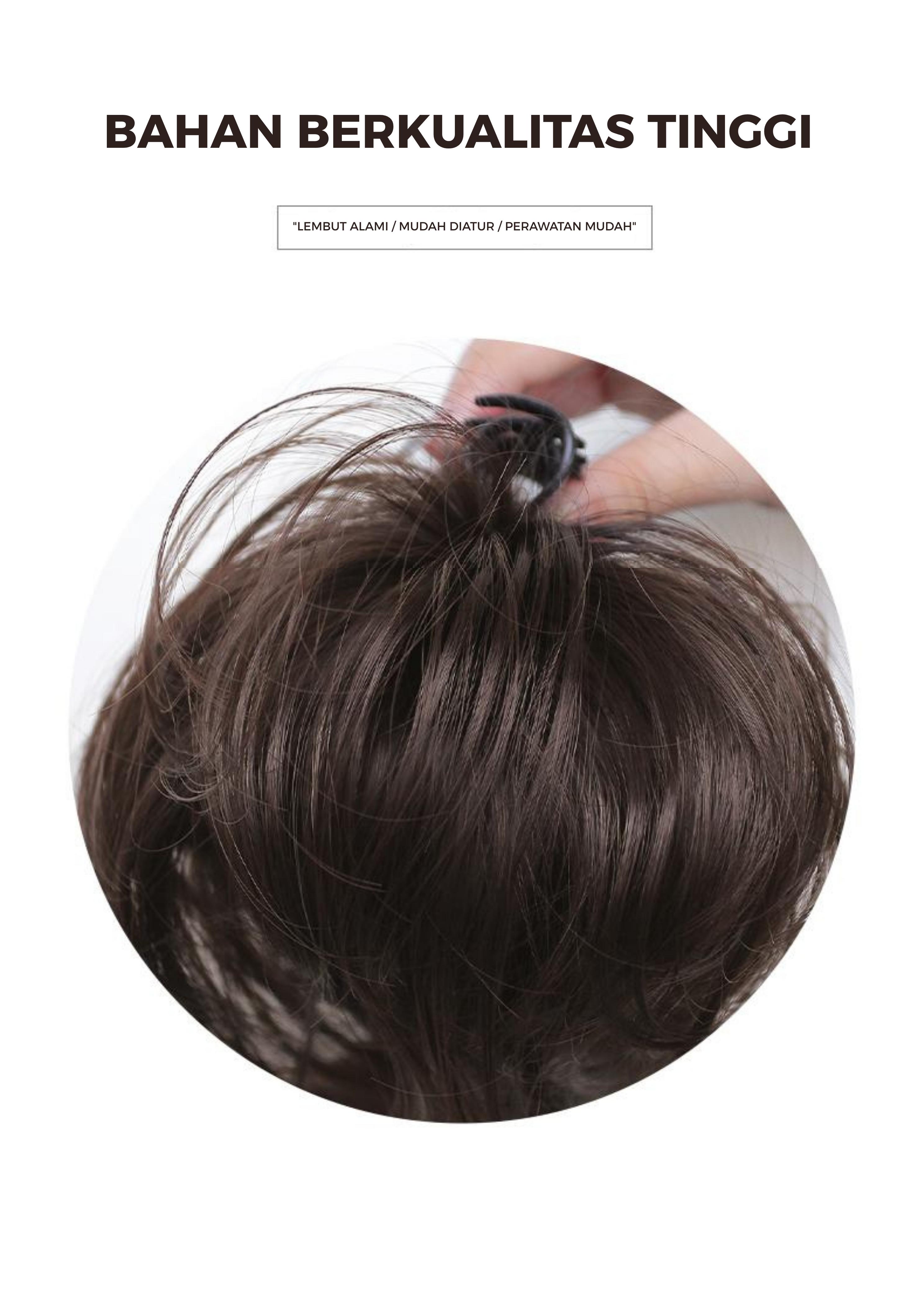 J4 - Cenlana Rambut Palsu Model Jepitan Tinggi Bergelombang Ala Duyung Cocok Untuk Gaya Hot Girl Cewek Stylish Atau Gaya Imut Dengan Jepitan Klip Model Pendek Mengembang Dan Ada Juga Tipe Ekor Kuda Air Mancur Wig