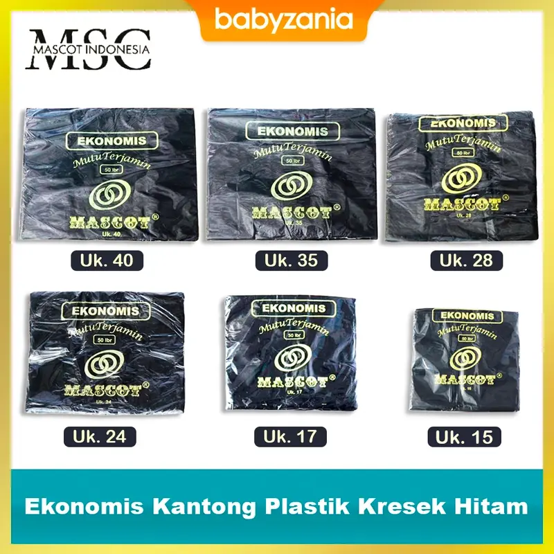 Mascot Ekonomis Kantong Plastik Kresek Hitam 1