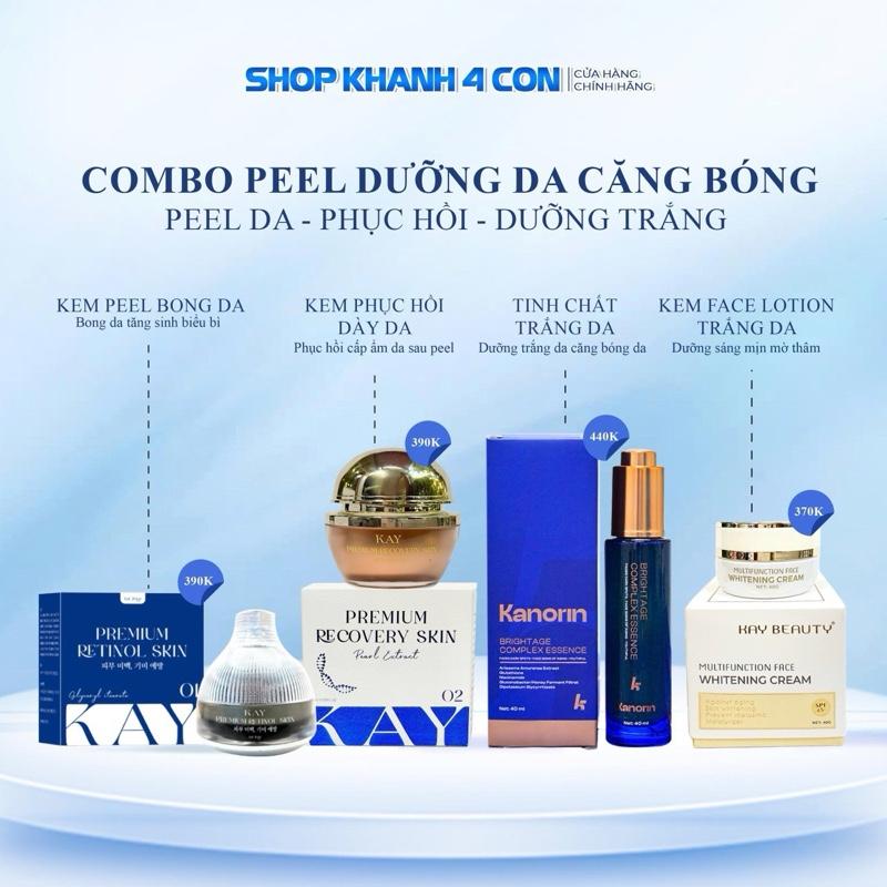    MÃ 14   COMBO: KEM P.EEL + KEM DÀY DA + KEM LOTION DƯỠNG + TINH CHẤT TRẮNG DA 