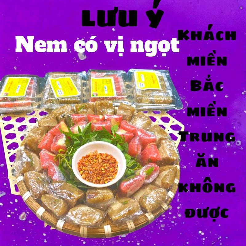 [5HỘP] Nem Chua  Lai Vung - Bì Thịt Ớt Hiểm Xanh - Nem 160rgam/ Bì 180rgam - đặc sản miền tây. ăn vặt 2