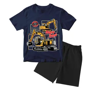 Baju Kaos Setelan Distro Anak Anak Motif Mobil Excavator Keren Cowok Distro Umur 1 - 10 Tahun Katun Kids Laki-Laki Parsel