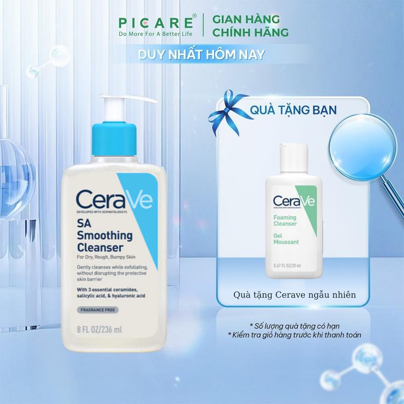 Sữa Rửa Mặt Làm Sạch & Tẩy Tế Bào Chết Dịu Nhẹ Cerave Sa Smoothing Cleanser 236ml Date 10/2026  Nữ Skincare sua  rua Women